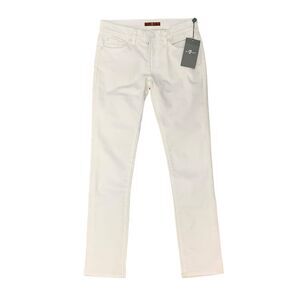 7 For All Mankind Roxanne Jeans Youth Girls 10 Clean White Denim Stretch Skinny
